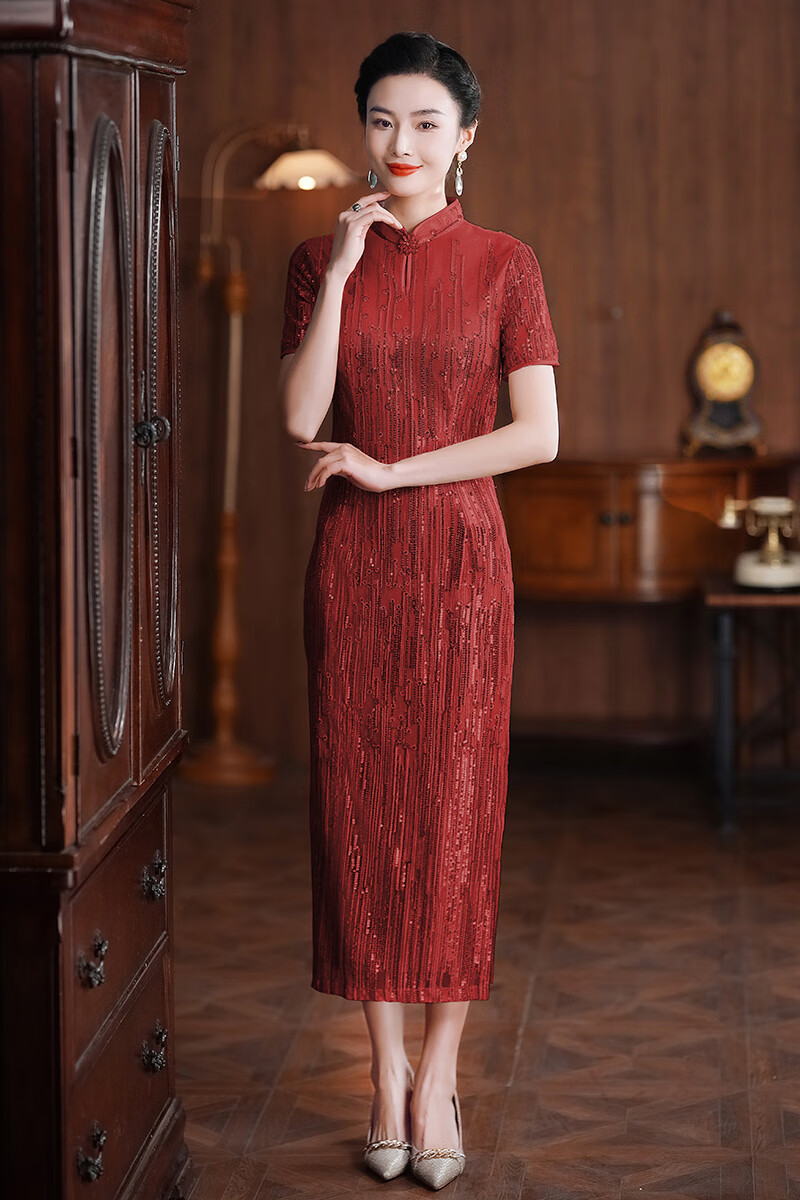 菲洛曼(feiluoman)春夏季婚庆服装婆婆装新娘年轻妈妈婚宴高贵香槟色