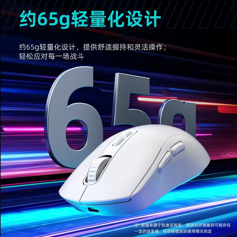 钛度【三角洲行动】TSG808钛翎三模无线电竞游戏鼠标有线蓝牙2.4G3395芯片充办公电带板载26000DPI TSG809白色【送镂空后盖*1+静音微动*2】