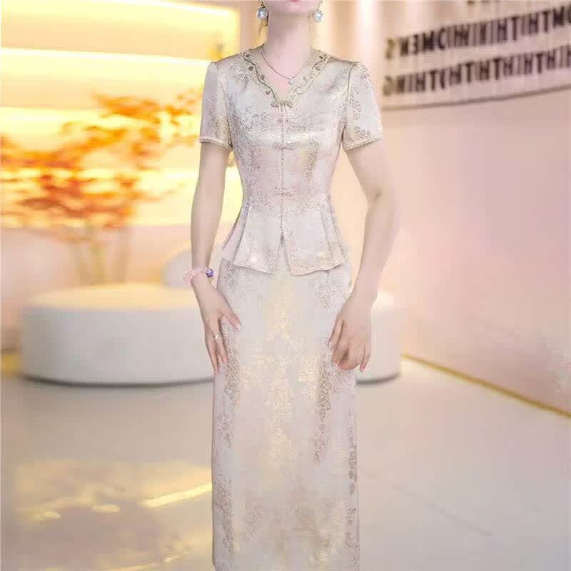 香影芬新中式国风套装连衣裙2026新款女十三行爆款气质减龄高级感两件套 图片色 2XL (建议126-135斤) 京东折扣/优惠券