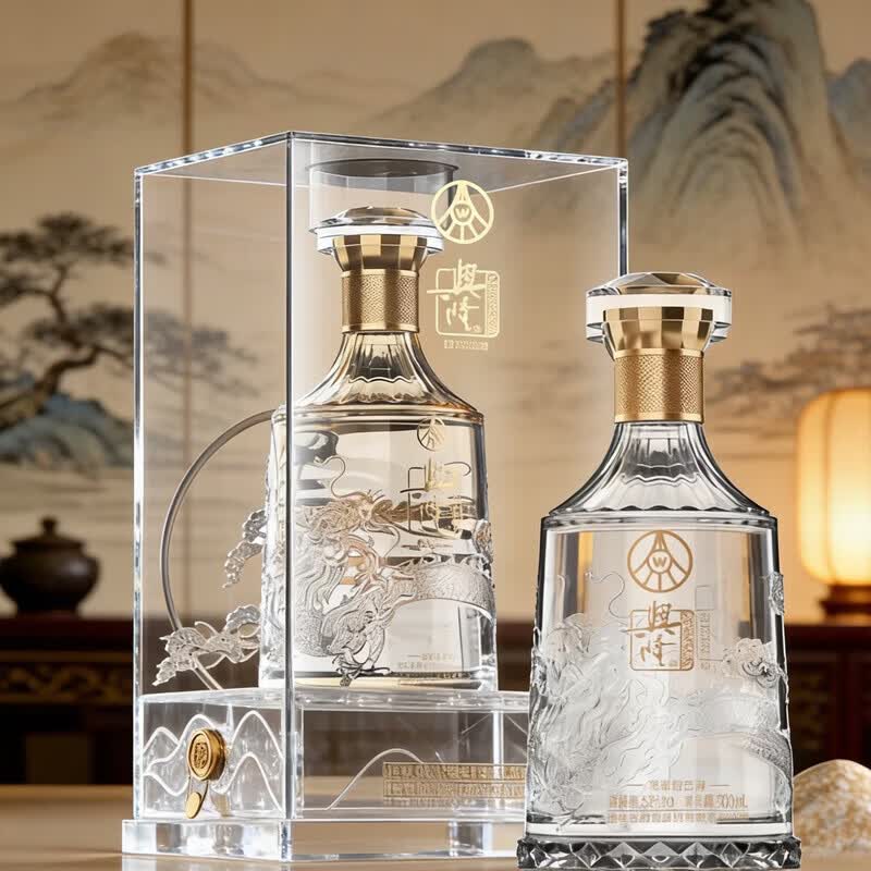 五粮浓香五粮液股份出品 浓香型白酒 过节送礼婚宴喜酒纯粮白酒 52度 500mL 2瓶 水晶至尊白酒(含礼袋) 京东折扣/优惠券