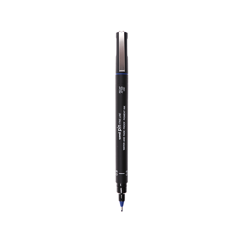 uni 三菱铅笔 PIN-200 水性针管笔 黑杆蓝芯 0.8mm 单支装