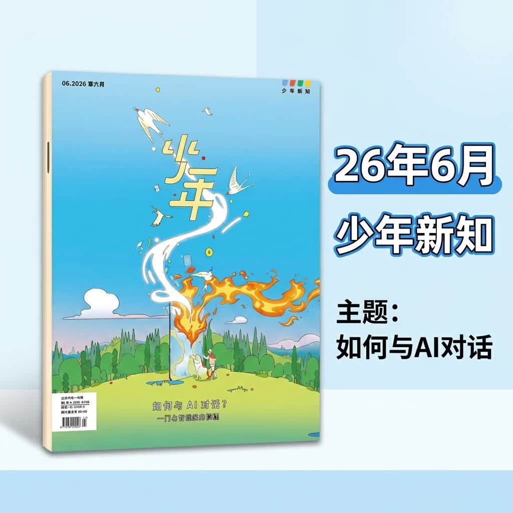 【协】少年新知杂志 2026年6月期【如何与AI对话】9-16岁小学生课外阅读 人文思辨思维启蒙训练认知书籍杂志铺杂志订阅