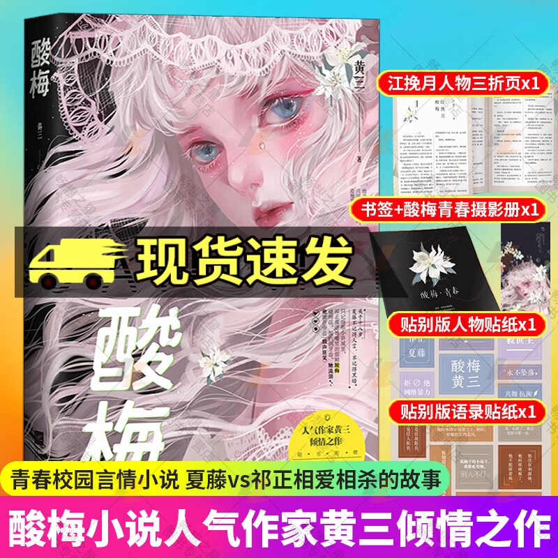 酸梅 小说 黄三作品 酸梅小说实体书 晋江文学青春校园言情小说书籍