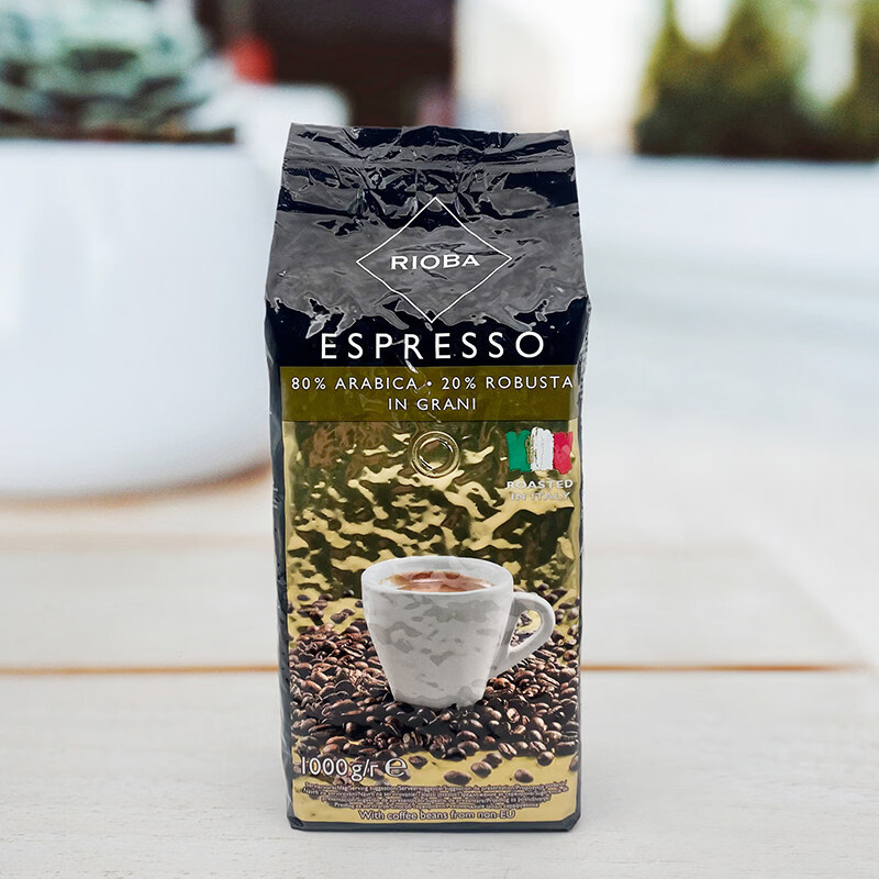 瑞吧(RIOBA)麦德龙意大利进口RIOBA瑞吧金装咖啡豆ESPRESSO意式特浓 1KG 1kg