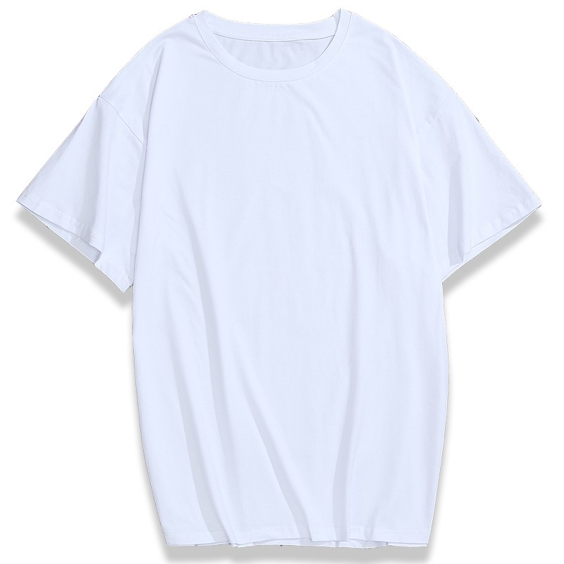 撸铁狼运动T恤男短袖夏季宽松透气吸汗圆领纯色跑步运动健身上衣 白色 XL/170-175