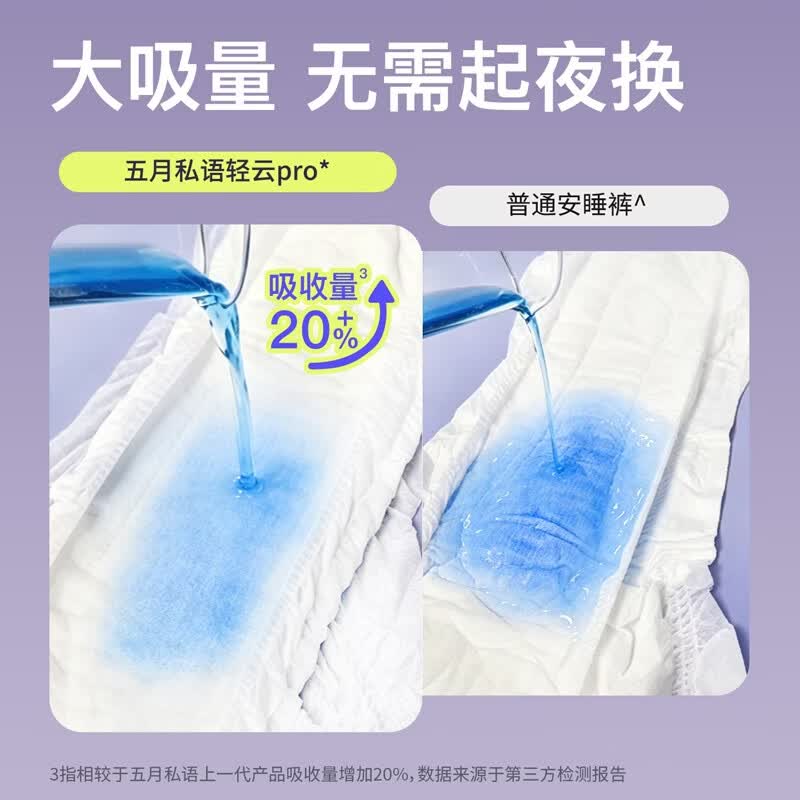 五月私语【夏季专研】轻云pro蚕丝安睡裤生理期姨妈安心裤官方旗舰店正品 L 24片 110-140斤