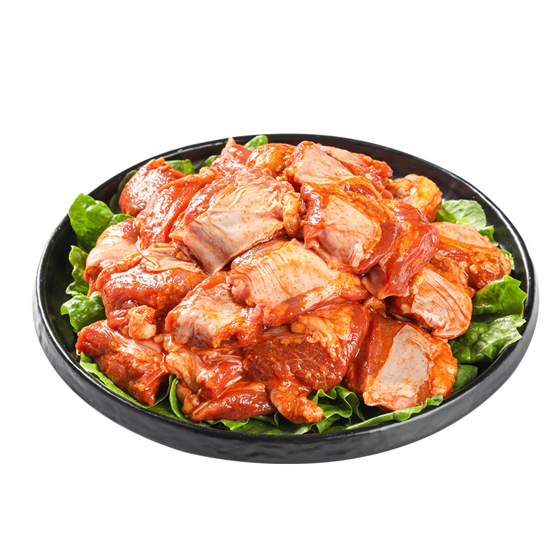 七环牧场东北风味香辣大油边烤肉露营油边肉烧烤食材猪肉生鲜半成品预制菜 【3盒】香辣味大油边150g/盒