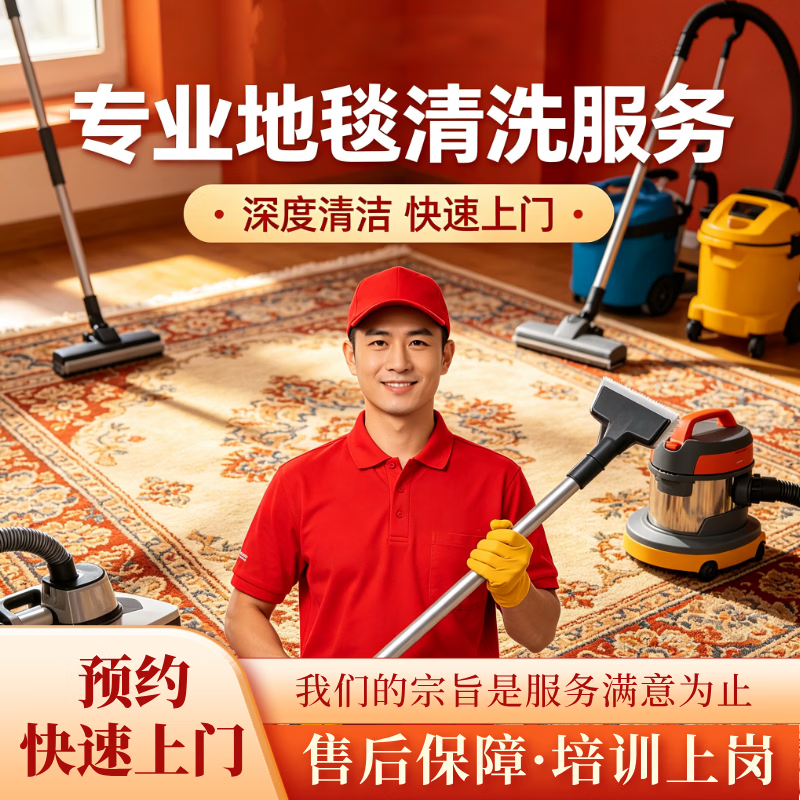 全国 办公室酒店家用地毯清洗 羊毛地毯深度清洁 不伤纤维 重点除污除异味酒渍油渍 极速上门 普通地毯20平内