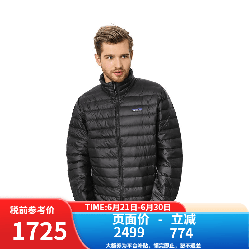 巴塔哥尼亚（Patagonia） DownSweater系列男女羽绒服800蓬防泼水 84674/84675-M Down Sweater-男款-BLK-黑色 L