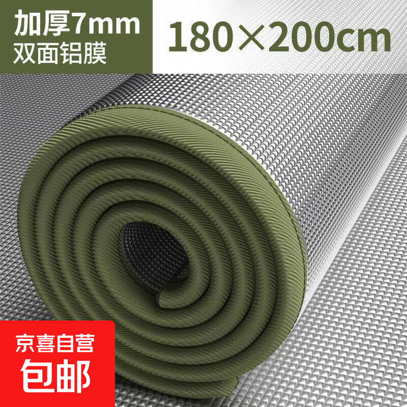 防潮垫户外露营加厚帐篷用睡垫家用打地铺床上用野餐隔潮垫子地垫 加厚款升级淋膜7MM【长1.8米X宽2米】送收纳袋