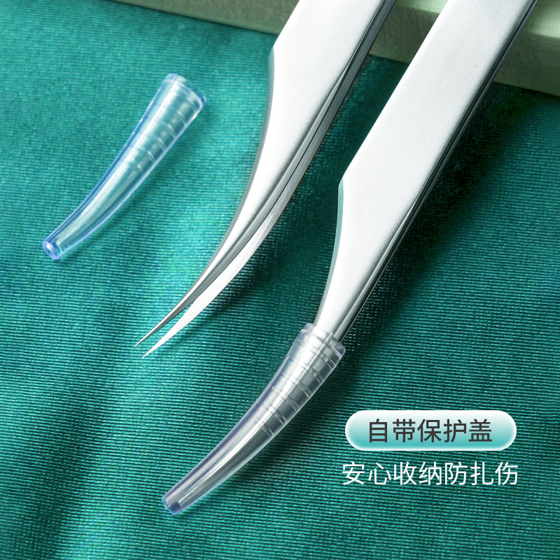 喜丽铭高温热处理海豚夹超细黑头夹镊子美容院同款细胞夹去黑头毳毛粉刺 高温热处理-高配海豚夹+5倍放大镜 1支 礼盒包装