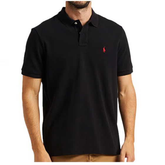 RALPH LAUREN 拉夫劳伦夏季新款潮流纯棉送男友父亲节礼物短袖t恤polo衫黑S