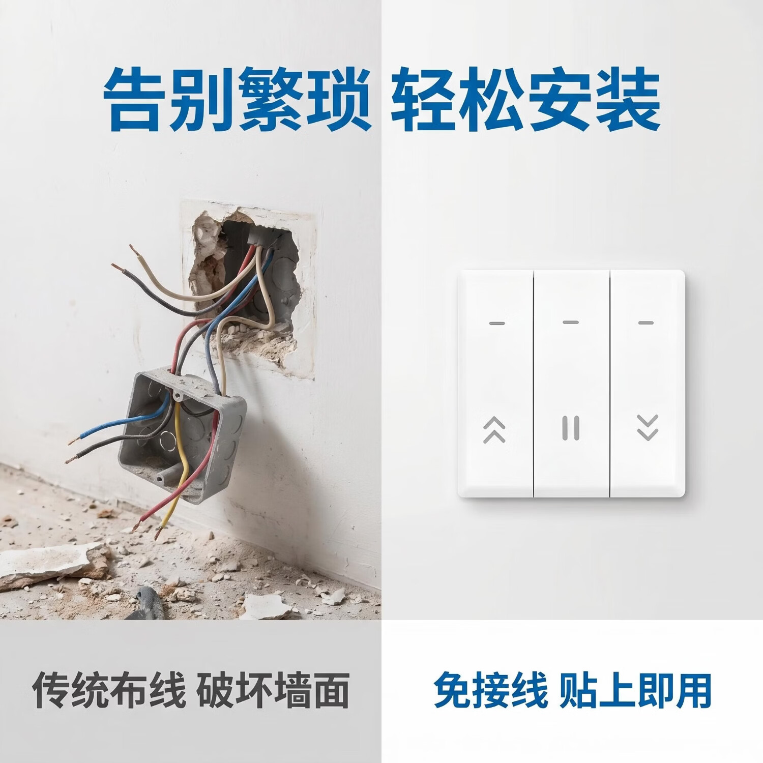 麒石涂鸦智能WiFi手机远程控制器电动卷帘门道闸门伸缩门平移门遥控器 涂鸦随意贴单门版【不带电源插头】