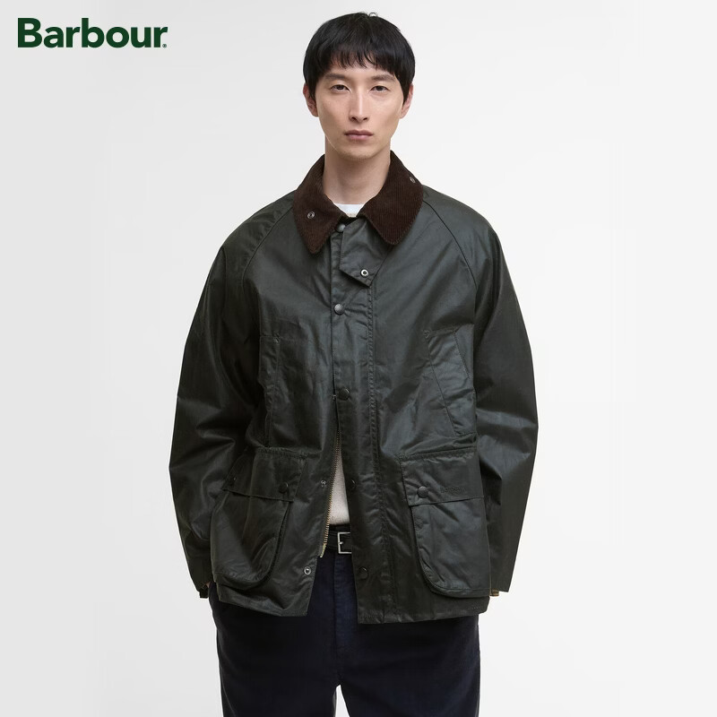 Barbour【明星同款】OS Bedale男女同款宽松油蜡夹克 MWX1679 鼠尾草绿 -xx69 XL (40) 体重约150-160斤-宽松版型
