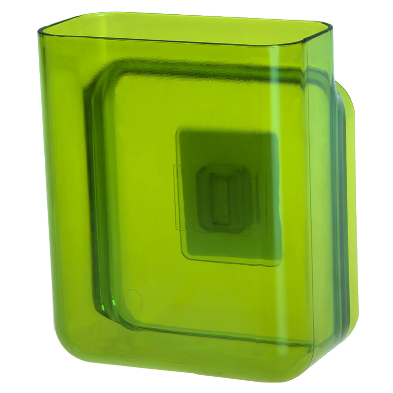 全球仓 空调遥控器挂架客厅电视壁挂式钥匙收纳盒杂物盒炫彩家居用品墙壁墙上免钉粘贴创意挂壁置物盒 绿色