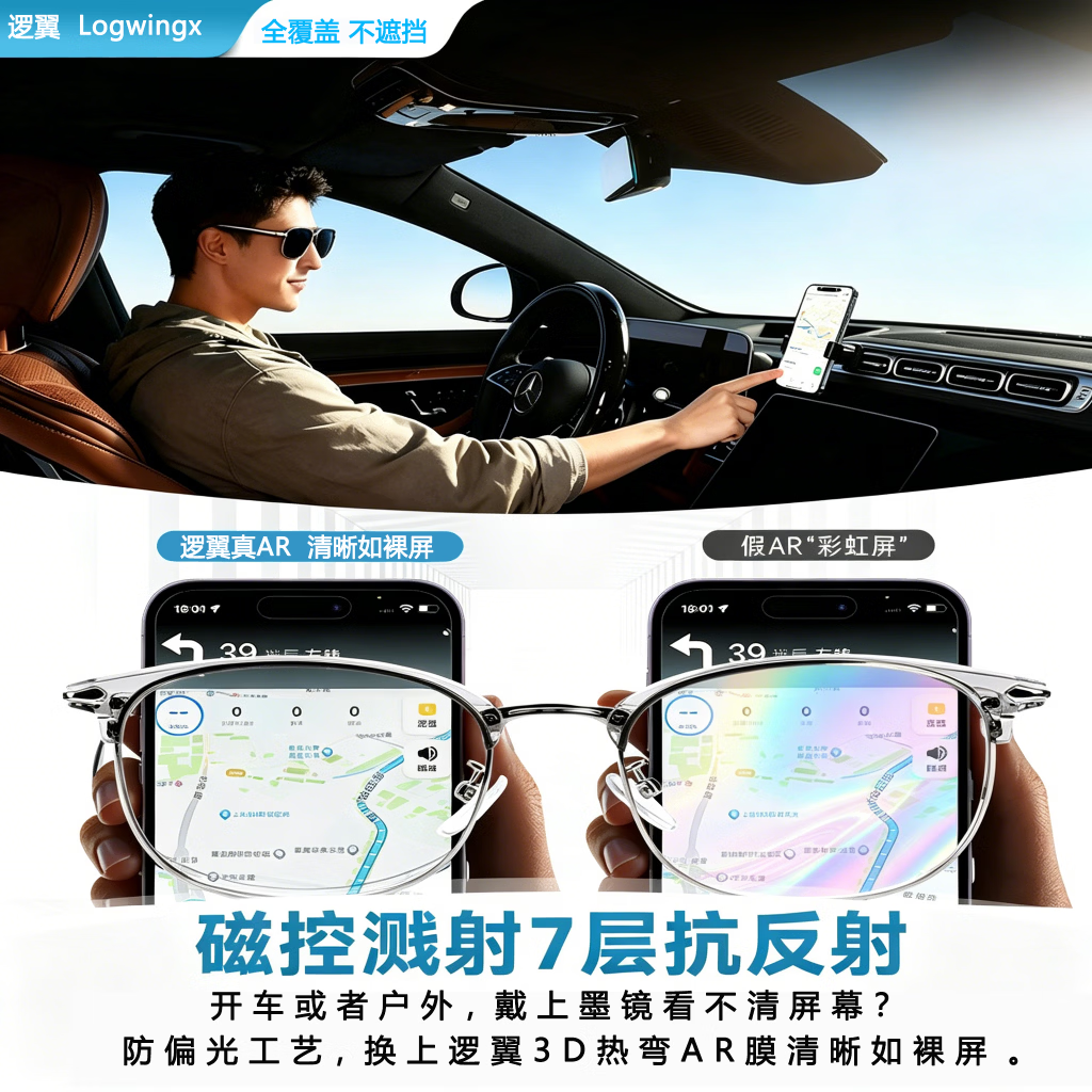 逻翼【3D热弯AR增透膜】透光率>97%适用iphone17promax钢化膜苹果17pro手机膜全屏0感膜抗指纹AR抗反射 苹果17/16pro【3D热弯*护眼丨强效抗指纹】 超清钢化膜-超AR抗反射-2片装