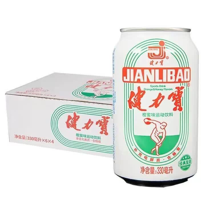 健力宝（JIANLIBAO）【健力宝】运动饮料橙蜜柠蜜玛瑙葡萄青玉苹果味含蜂蜜330ml*24罐 经典橙蜜味330ml24罐 易拉罐易磕碰变形(介意)