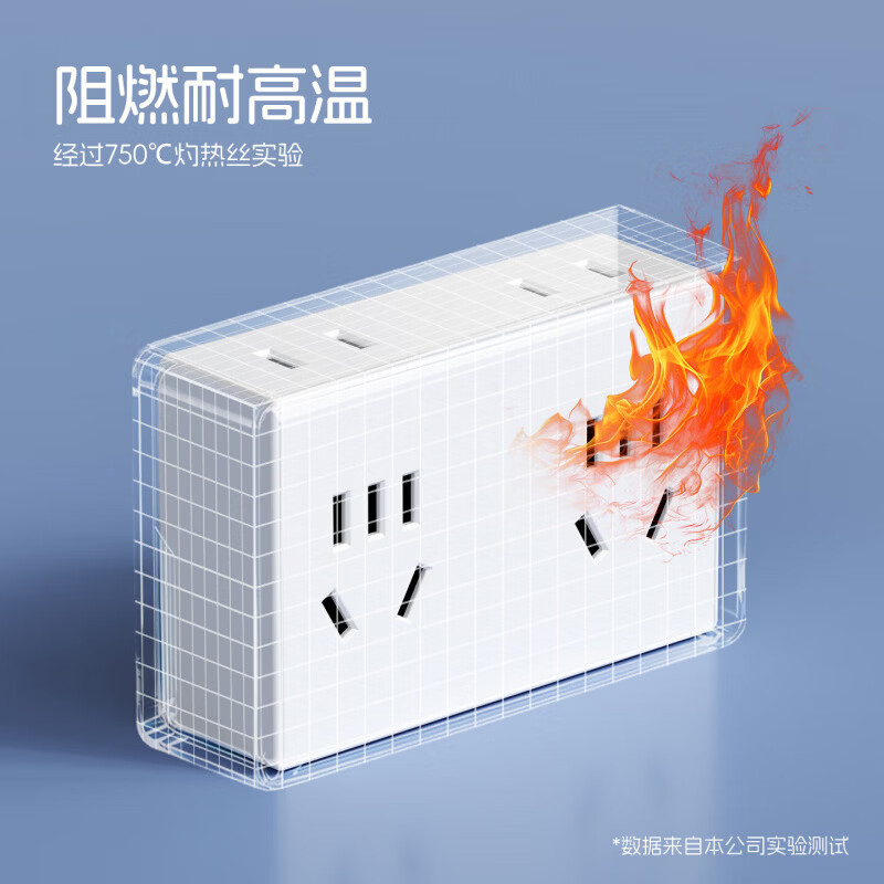 国际电工86型迷你无线插座转换器一转多电源插头直插多孔拓展扩展插座面板 灰色一转六位【1只装】