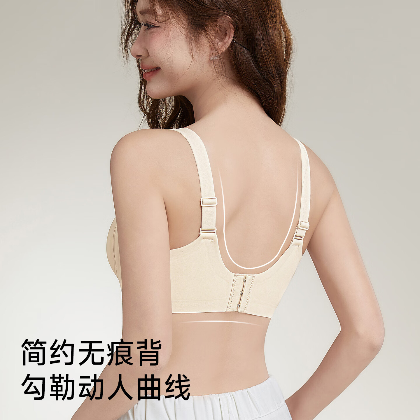 NW HAREM哺乳内衣女大胸显小孕妇产后喂奶专用防下垂聚拢收副乳前扣文胸罩 香槟色 【舒适双开扣】 3XL 码 -95BC【推荐160-17斤】