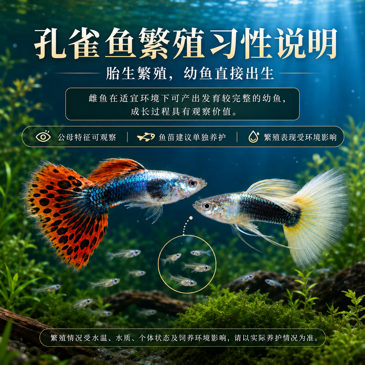 眷鱼孔雀纯种观赏鱼【顺丰发货】小型热带鱼淡水鱼好养活凤尾鱼可繁殖 【顺丰发货】2-3cm花老虎孔雀3公3母