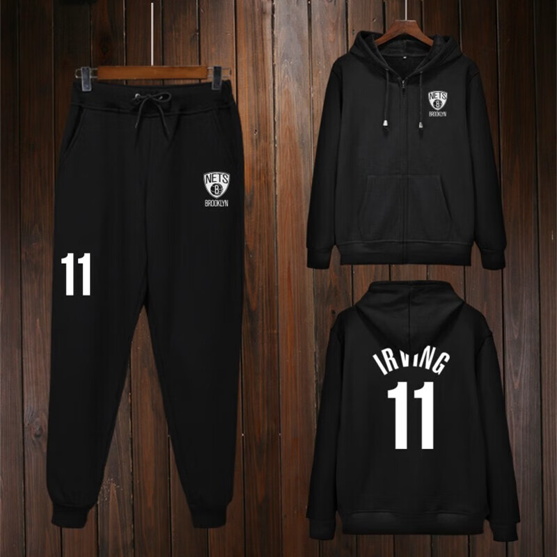 篮网队11号德鲁大叔运动套装男女春秋冬季薄款布鲁克林训练篮球长裤