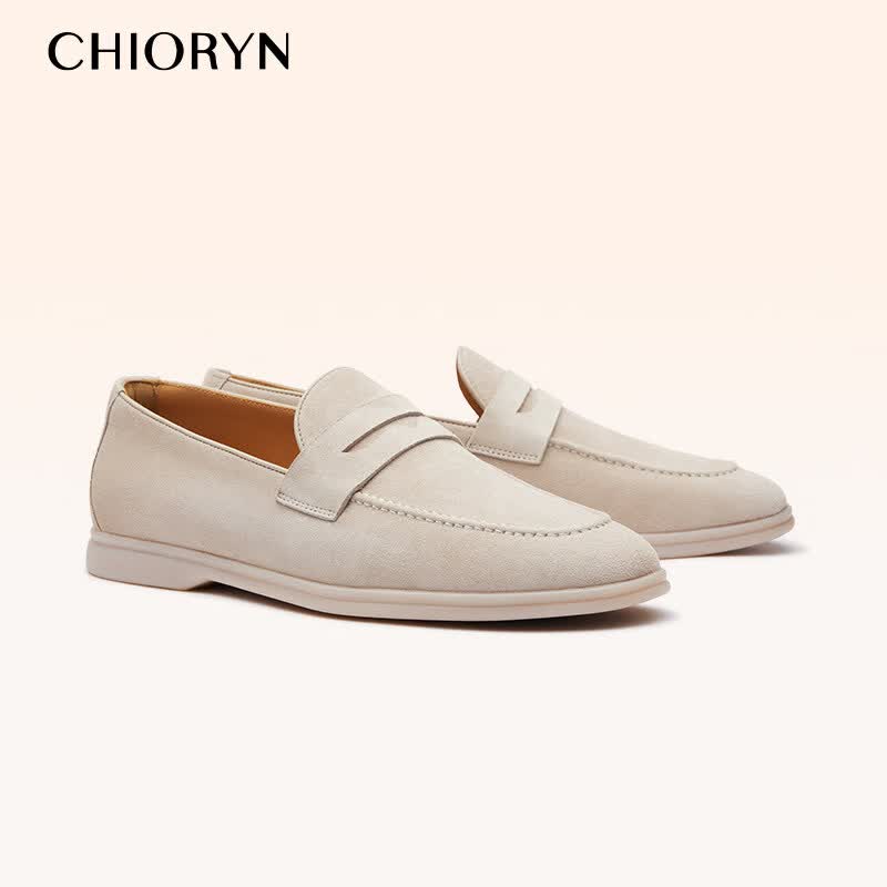 CHIORYN【小羊皮】青润LP一脚蹬乐福鞋男软底休闲皮鞋summerwalk 丁香灰A5-1 41