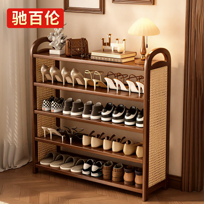 驰百伦鞋架子家用门口多层中古风入户门家用室内收纳简易鞋柜门口置物架