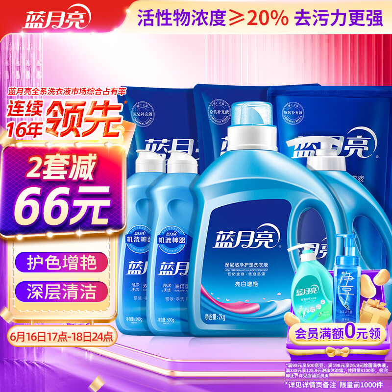 蓝月亮组合型洗衣液14斤拍2件 101.3元 - 86线报