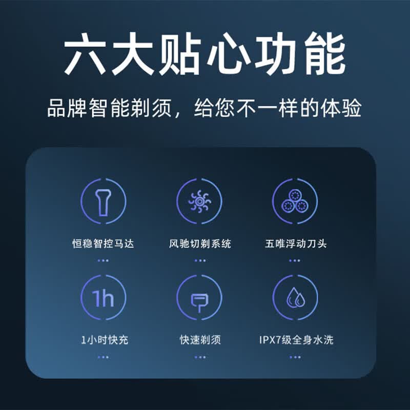 飞利浦(PHILIPS)飞利浦男士电动剃须刀刮胡刀便携旋转式车载充电式低噪防夹须智能快充防刮伤刮胡刀送男友 S3608 S3608【官方标配】