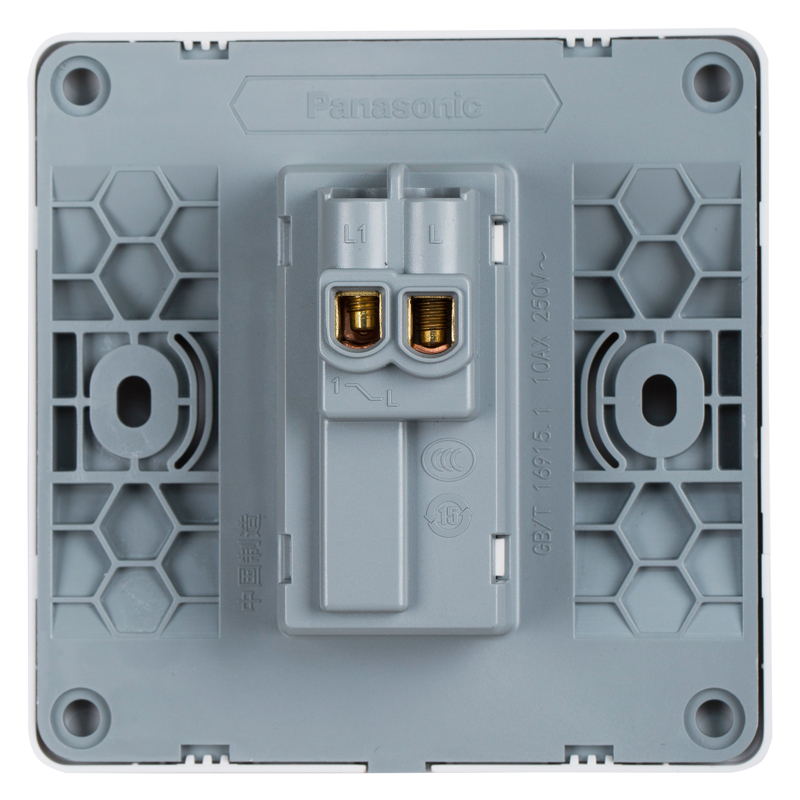 松下（ Panasonic）开关插座 一开单控开关面板 带荧光单开单控墙面开关 雅悦白色WMWA511-N