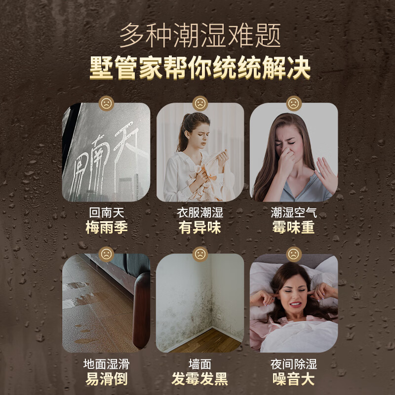 墅管家除湿机/抽湿机 家用32升/天60-70㎡卧室全屋除湿APP净化干衣除湿一体机 32L/天 40-70㎡ 智能除湿净化一体机