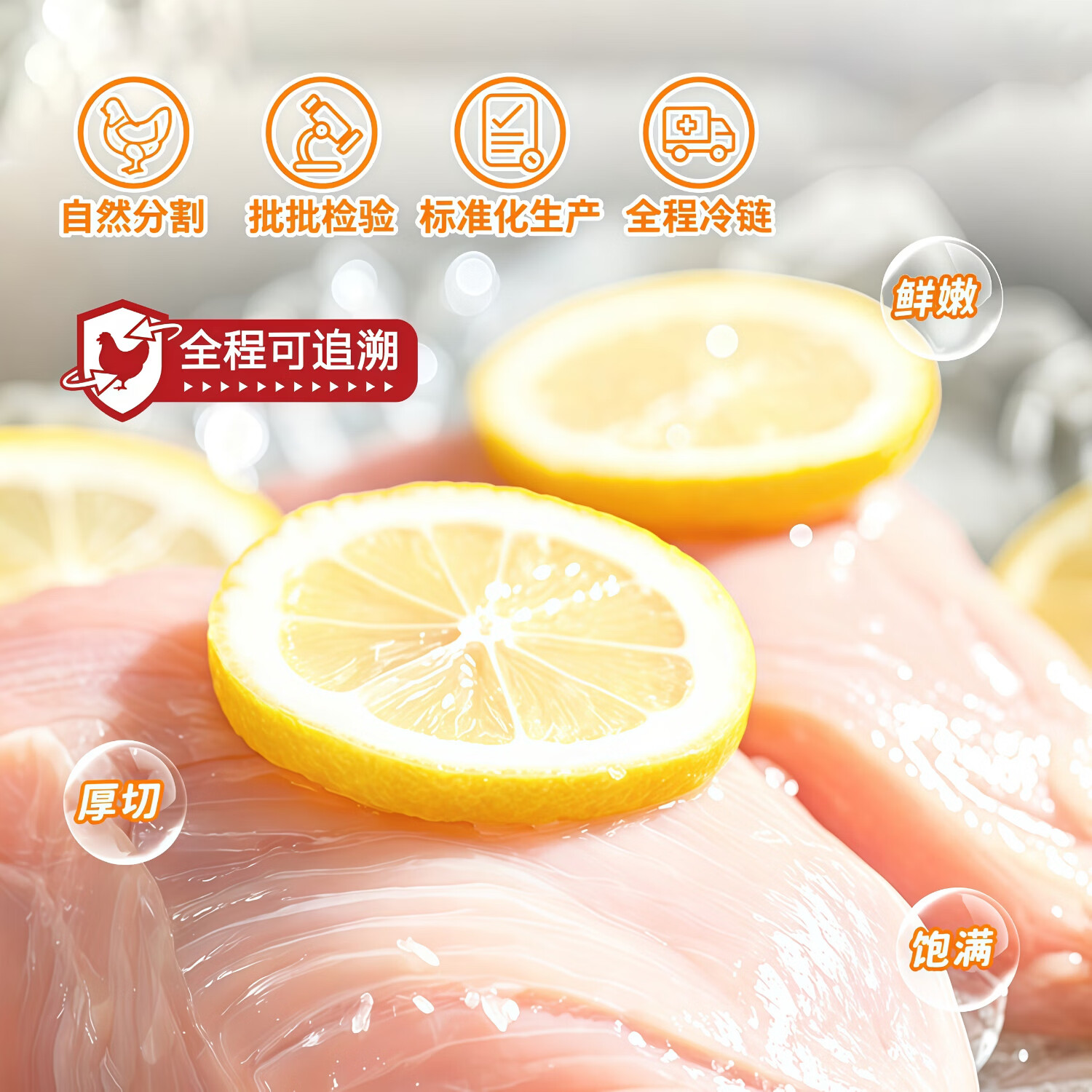 鲁爷爷的农场 鸡胸肉生鲜鸡肉孕妇宝宝放心吃轻食餐食品火锅食材 鸡胸肉 4斤