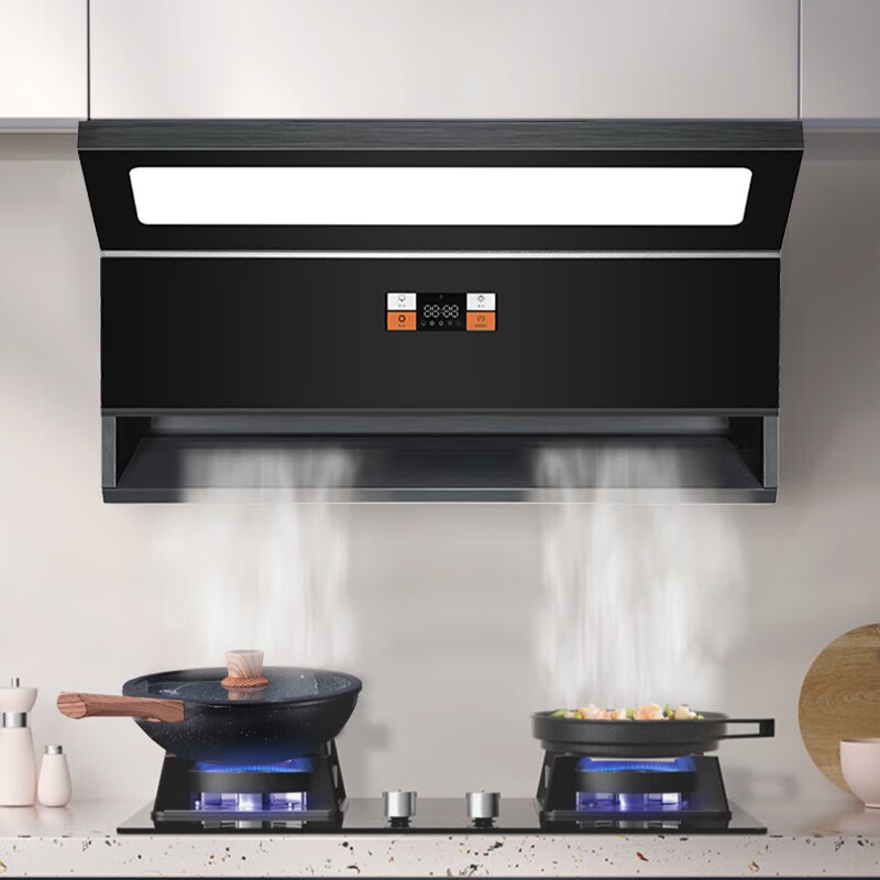 贺喜(hexi)电器 a1体感开关油烟机吸风量大 黑色 黑色