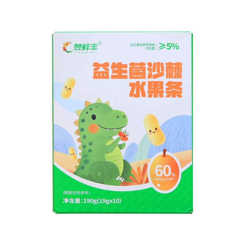 棘鲜丰益生菌沙棘水果条沙棘果糕儿童零食营养健康富含VC新疆特产 益生菌沙棘水果条 190g*1盒