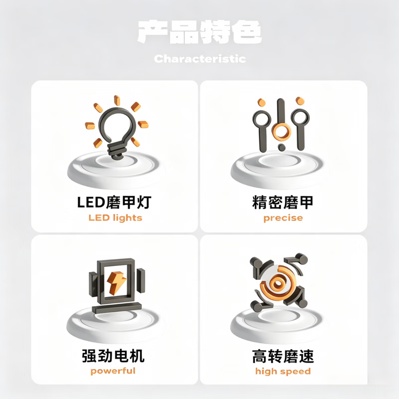 GERTHRON德国电动磨甲器宠物剪指甲小型犬猫咪打磨指甲钳照亮血线升级降噪 【象牙白】充电款磨甲器【金刚砂轮 持久耐磨】 【LED照明灯】方便找准血线