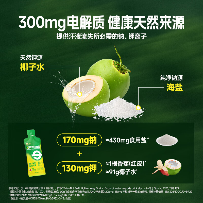 迈胜电解质快充包马拉松跑步骑行登山出汗抽筋运动健身电解质水饮料 【石榴味】电解质快充包 15袋*2盒