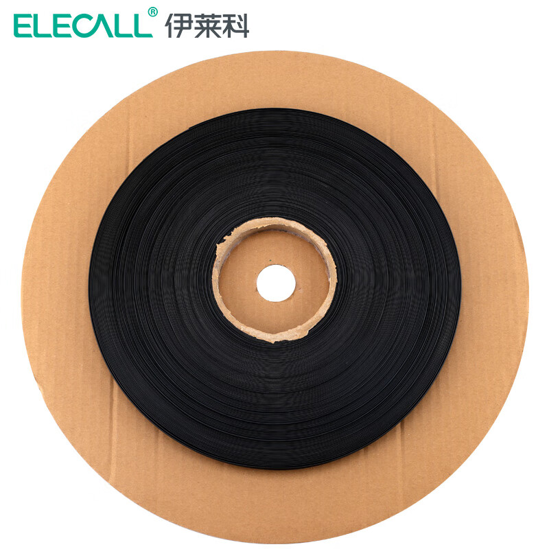 伊莱科（ELECALL）热缩套管热缩管绝缘套管电工防水热收缩管光纤电缆连接保护套Φ1mm-70mm 10MM 黑(100米/卷)