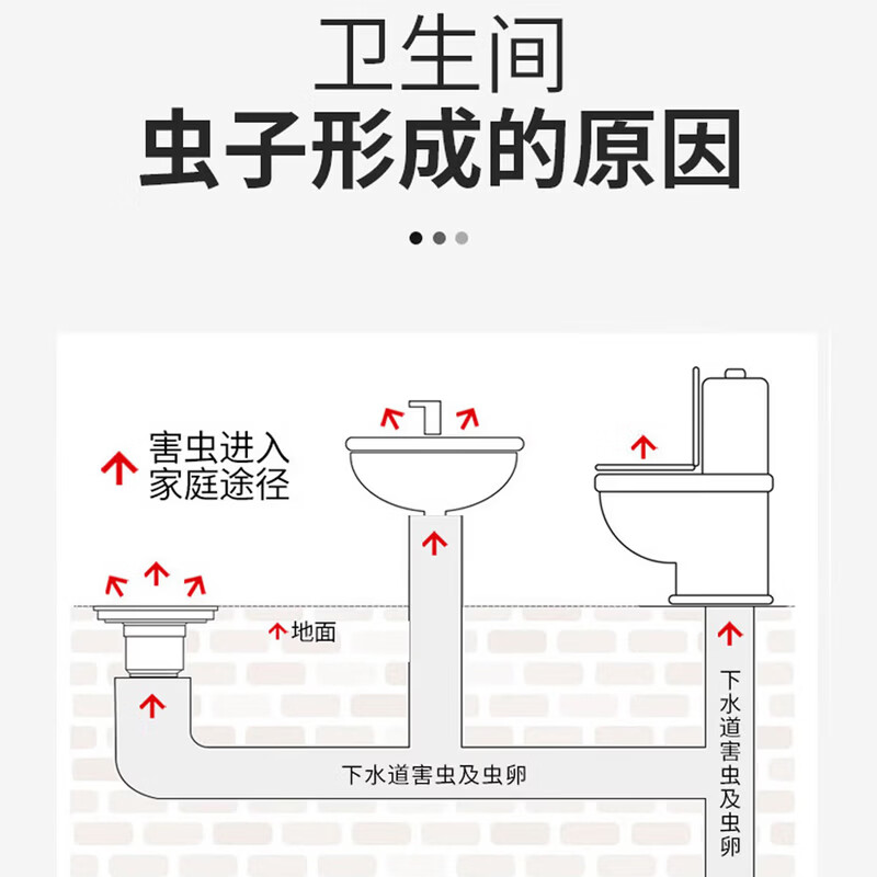 绿豆芽呋虫胺下水道杀虫剂家用卫生间管道地漏灭小飞防蟑螂蚂蚁跳蚤臭虫 500mL 5瓶 共2500ml杀虫剂