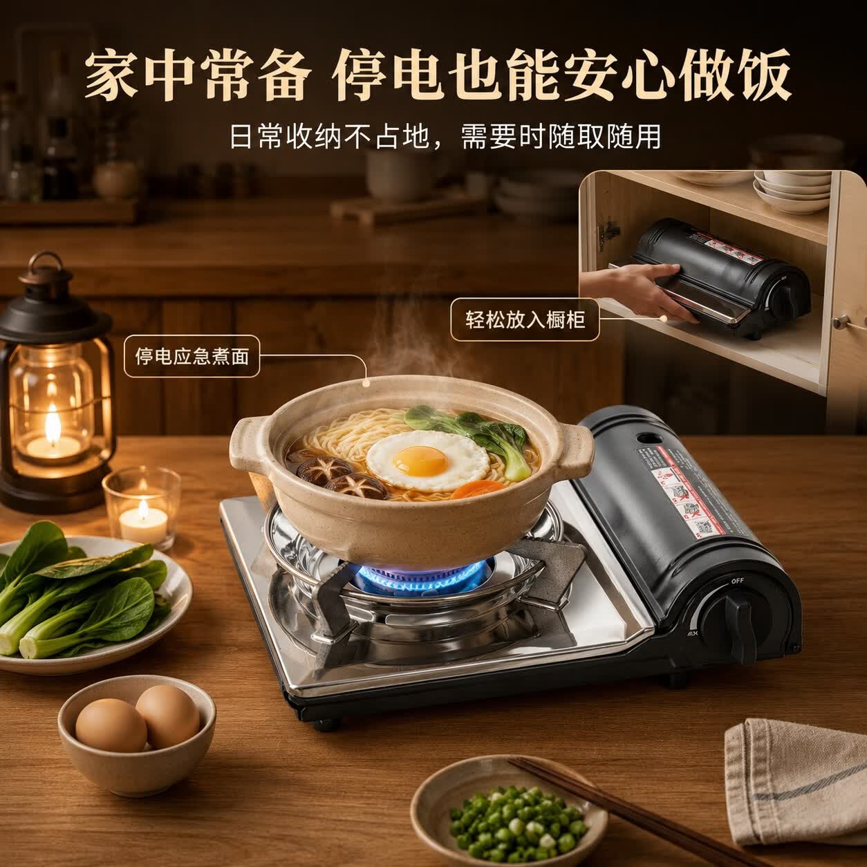 劲舟卡式炉户外野外炉具便携式卡磁炉气罐露营炊具煤气燃气灶煮茶炉具 雅典黑+中号大火力防爆防风 29*8.3*24.5CM