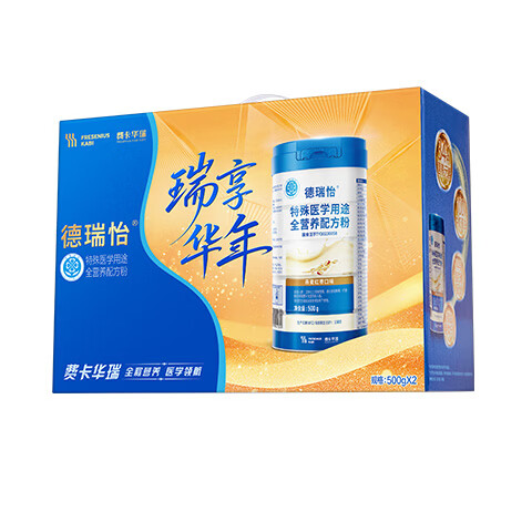 费卡华瑞德瑞怡特医全营养粉蛋白粉 中老年术后燕麦红枣味500g*2 送礼礼盒