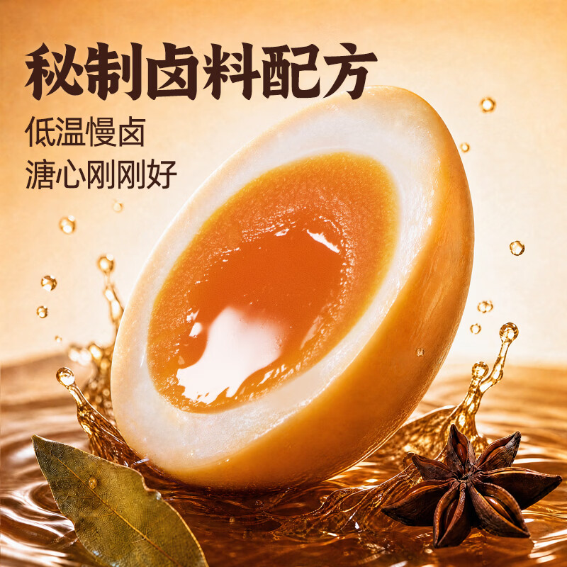黄天鹅【即食溏心蛋】卤味15枚早餐鸡蛋轻食1.2斤京东自营