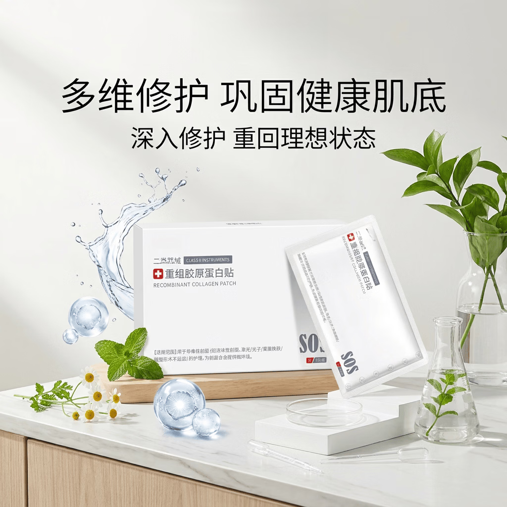 医美重组胶原蛋白贴面膜水光微针修护护理祛痘贴抗皱面膜敷料面膜 2盒-10片
