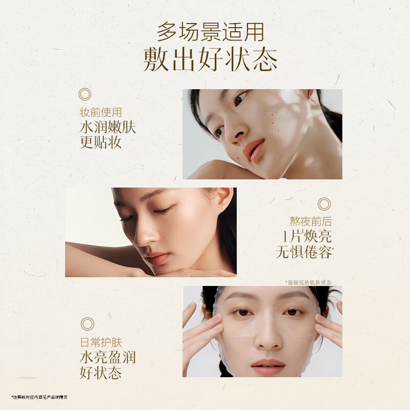 佰草集养新颜面膜保湿舒缓修护焕亮提亮润泽小膜方囤货面膜护肤送女友 焕亮小膜方（暗沉粗糙必囤） 【大容量 送礼自用】50片