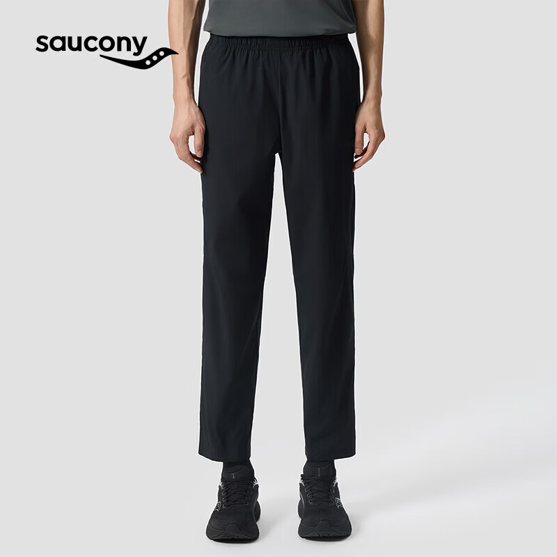 SAUCONY索康尼男子26春夏新品透气防泼水轻户外休闲长裤 正黑色 L