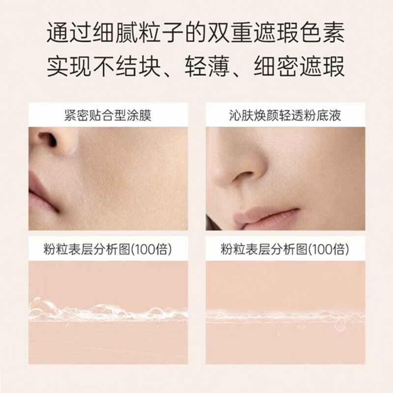 倍达肤粉底液倍达肤原生光感持妆粉底液细腻持妆服帖不易脱透亮无暇遮瑕 01#自然色 【官方直营 京质保障】