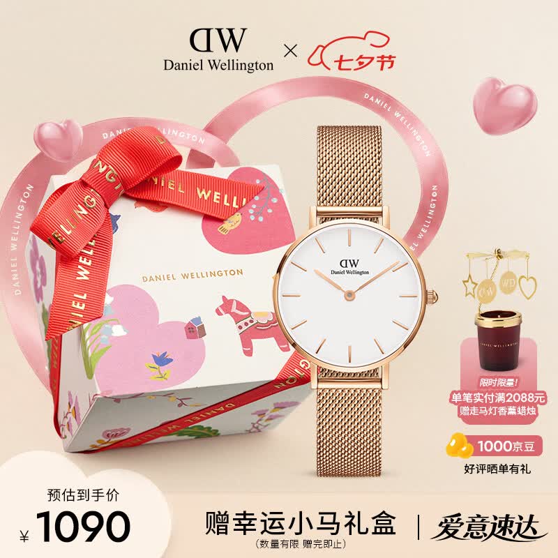 丹尼尔惠灵顿（DanielWellington）DW女士手表轻奢流金简约石英欧美腕表生日礼物送女友DW219