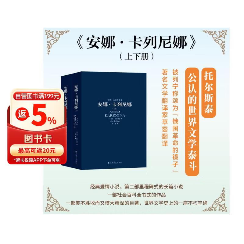 世界十大文学名著：安娜·卡列尼娜 （上下册） 小说