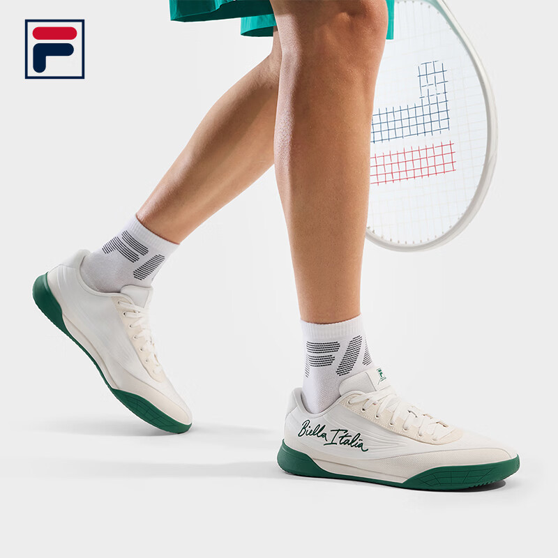 斐乐（FILA）官方男鞋板鞋TIFO CLOUD网球鞋2026秋季新款板鞋户外运动休闲鞋 明亮白-BW 40