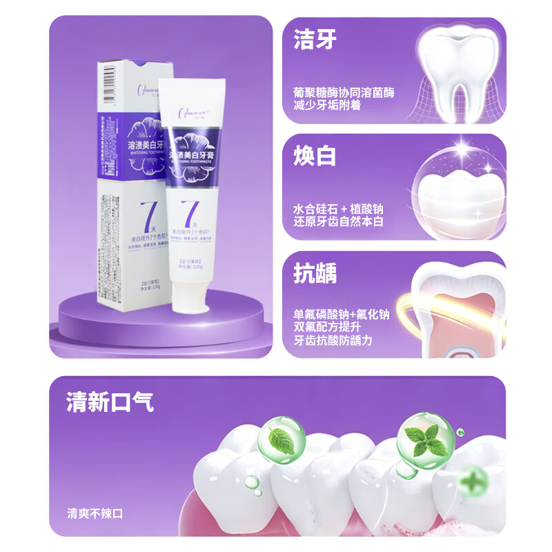 金口馨健齿护龈牙膏 减少牙周问题亮白防蛀口腔护理牙周可用蜂胶牙膏  【7天提升7个色阶】溶渍美白