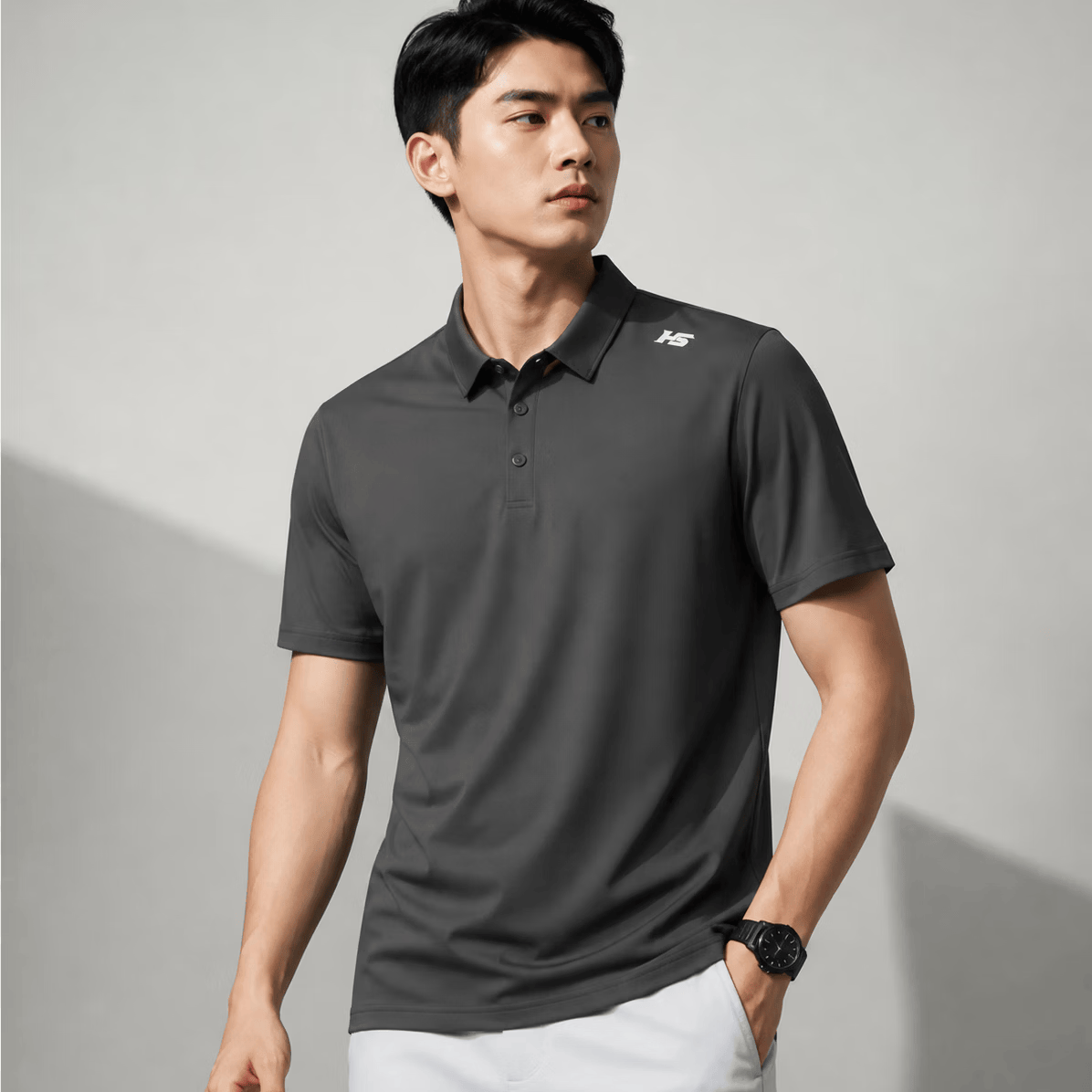 短袖衫男2026夏季新款运动休闲半袖衫男翻领速干凉感男装 华夫格6218圆领高级灰 (男款) 2XL (女145-160,男175-200)